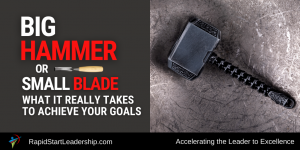 Big Hammer or LIttle Blade - What it takes to Really Achieve Your Goals