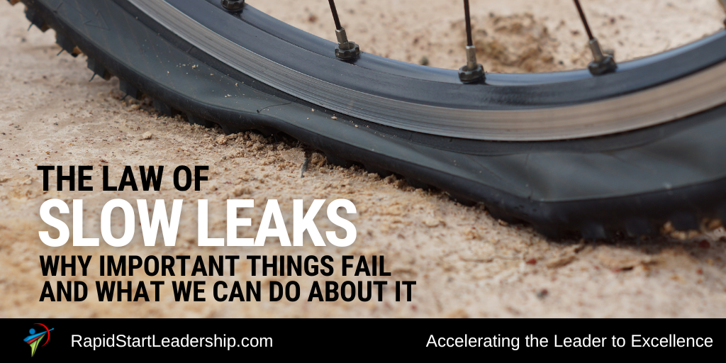 The Law of Slow Leaks - Why Important Things Fail and What We Can Do About It